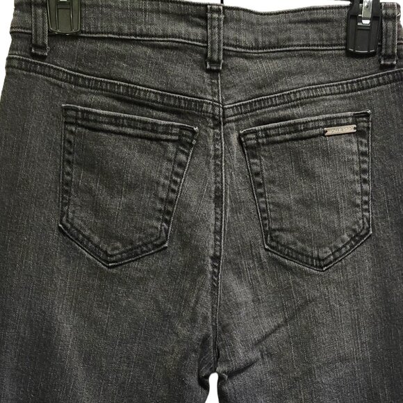 NWT MICHAEL KORS Selma High-Rise Straight-Leg Skinny Jeans Charcoal Wash 4P $110 - Picture 7 of 13